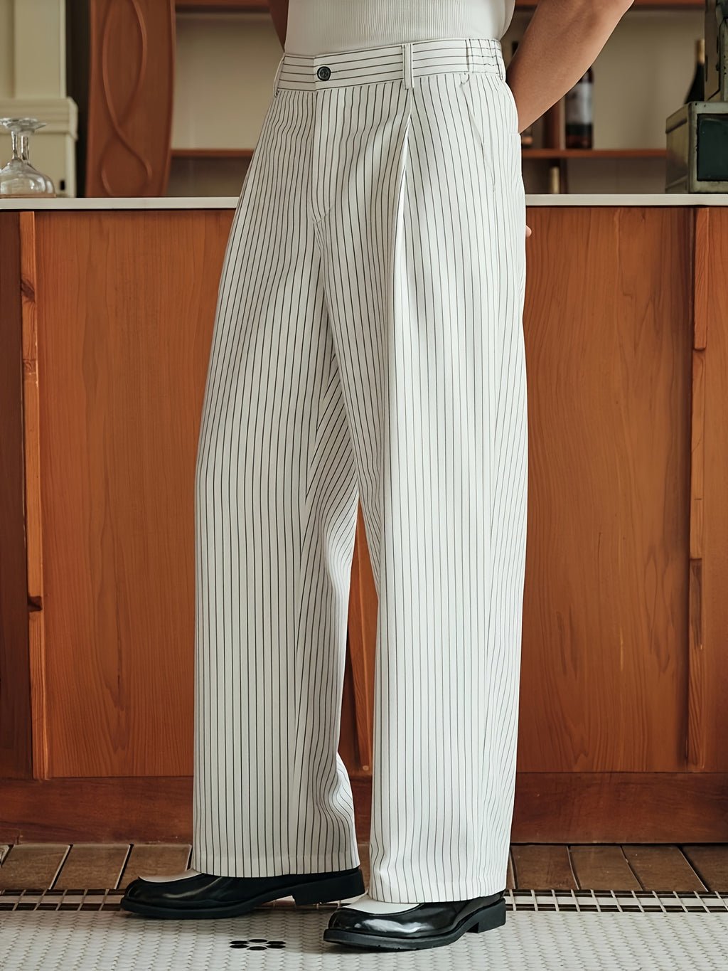 &nbsp;LEGACY Gestreifte Casual-Anzughose