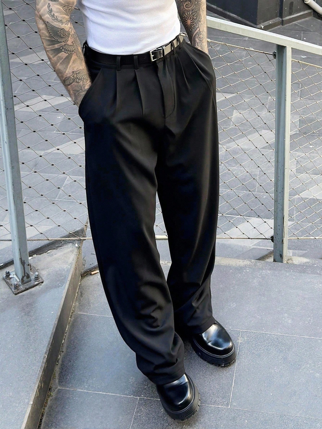 Legacy Anzugshose (Khaki - Schwarz)