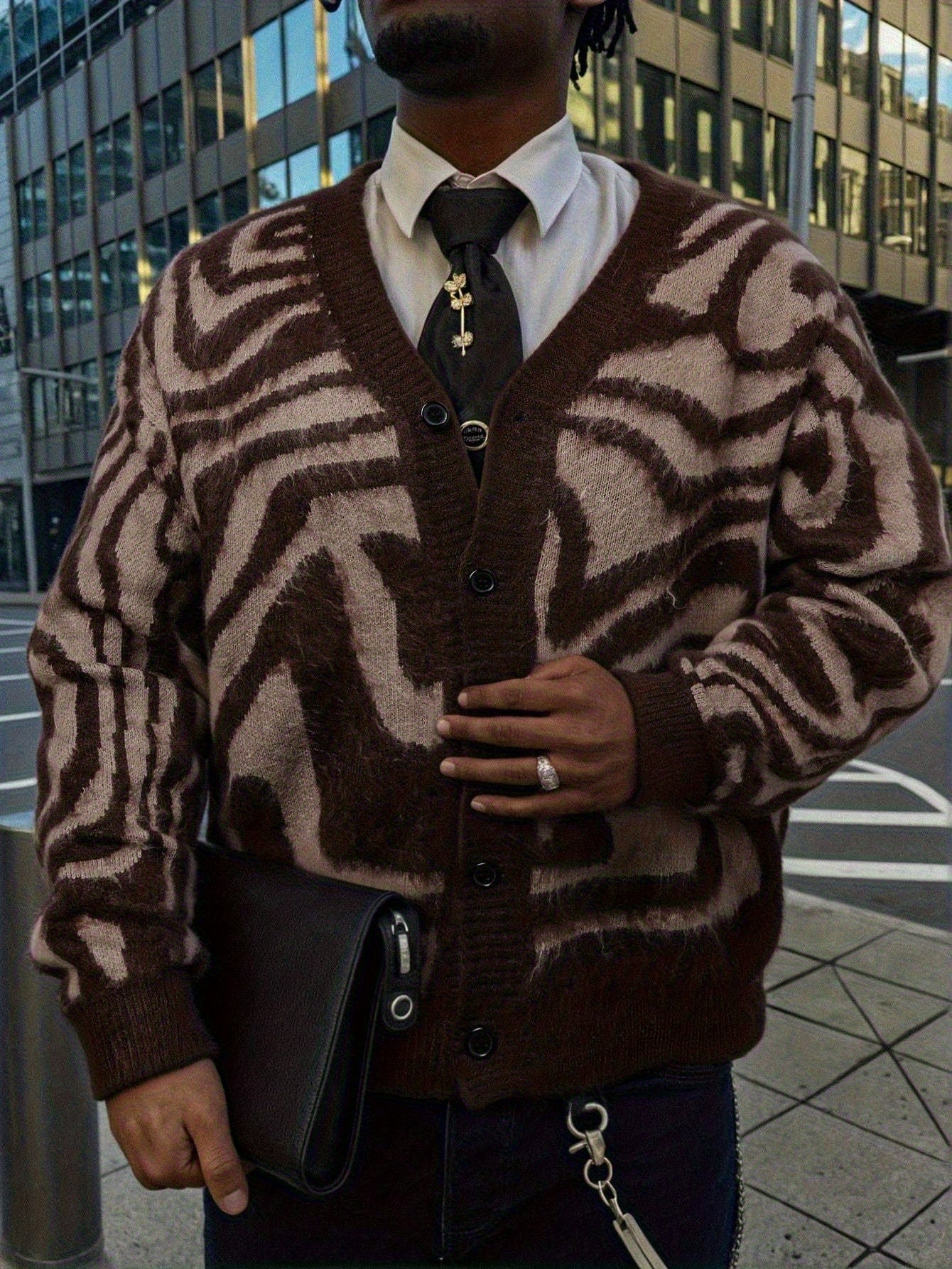 Legacy Cardigan ( Grau - Hellbraun)