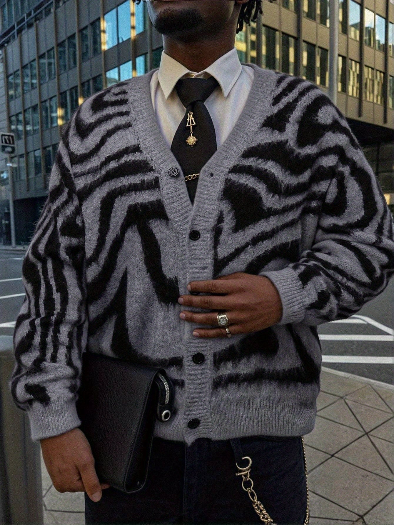 Legacy Cardigan ( Grau - Hellbraun)